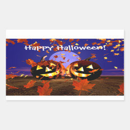Adesivo Retangular Halloween Pumpkins Brincando