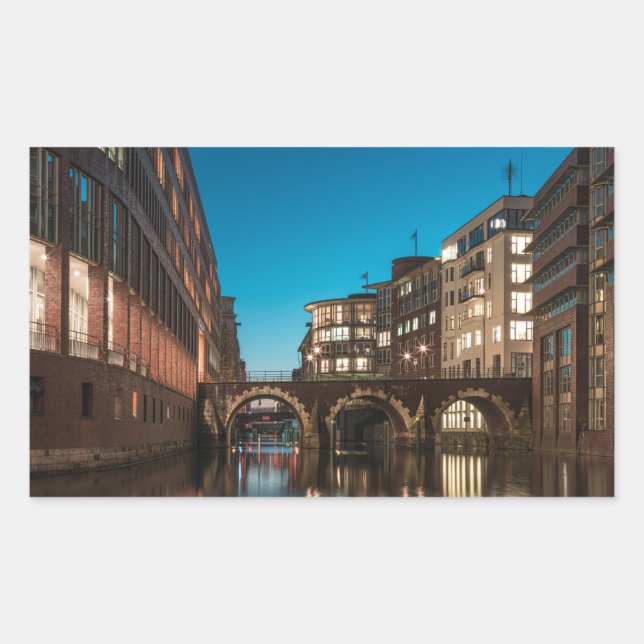 Adesivo Retangular Hamburgo Alemanha (Frente)