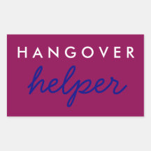 Hangover Helper Weding Bachelorette Favor Sticker