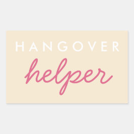 Adesivo Retangular Hangover Helper Weding Bachelorette Favor Sticker