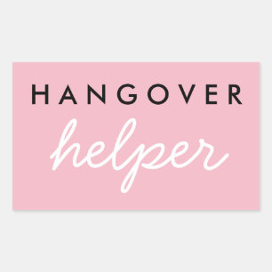 Adesivo Retangular Hangover Helper Weding Bachelorette Favor Sticker