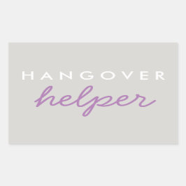 Adesivo Retangular Hangover Helper Weding Bachelorette Favor Sticker