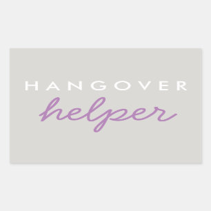 Adesivo Retangular Hangover Helper Weding Bachelorette Favor Sticker