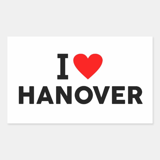 Adesivo Retangular Hanôver Alemanha (Frente)