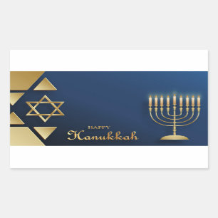 Adesivo Retangular Happy Hanukkah