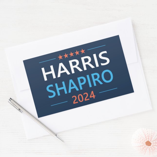Adesivo Retangular Harris Shapiro 2024 (Envelope)