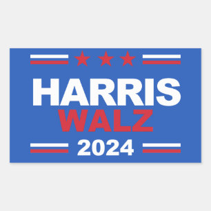 Adesivo Retangular Harris Walz 2024