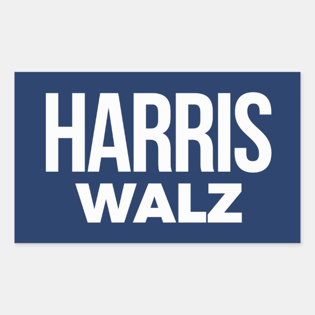Adesivo Retangular Harris Walz 2024 (Frente)