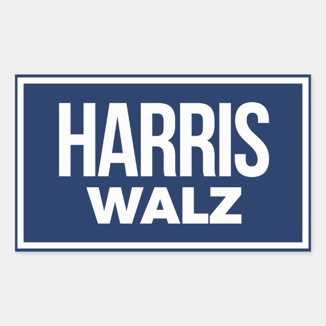 Adesivo Retangular Harris Walz 2024 (Frente)