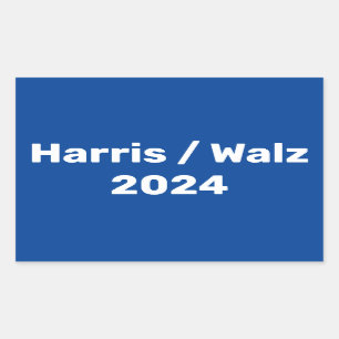 Adesivo Retangular Harris / Walz 2024 Campanha Presidencial