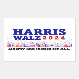 Adesivo Retangular Harris Walz 2024 Sticker