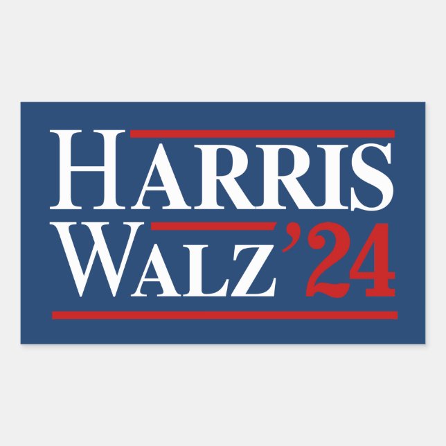 Adesivo Retangular Harris Walz de 24 (Frente)