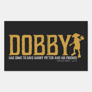 Adesivo Retangular Harry Potter  Dobby Save Harry Potter