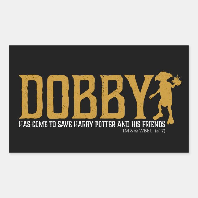 Adesivo Retangular Harry Potter| Dobby Save Harry Potter (Frente)
