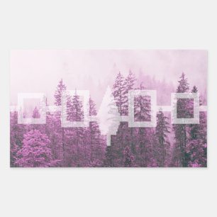 Adesivo Retangular Haudenosaunee Misty Forest Flag