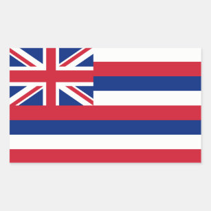 Adesivo Retangular Havaí/bandeira havaiana do estado, os Estados