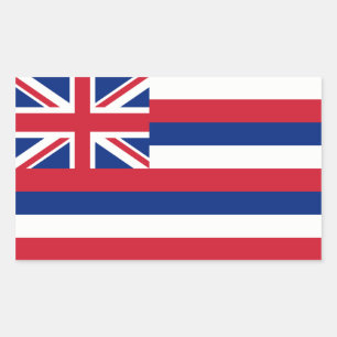 Adesivo Retangular Havaí/bandeira havaiana do estado, os Estados