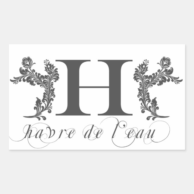 Adesivo Retangular Haverleau: Vinheta Retangular (Frente)