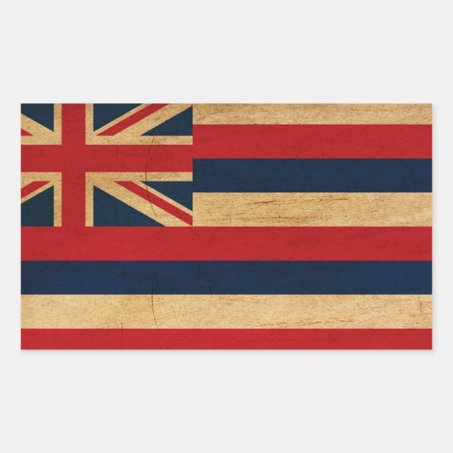 Adesivo Retangular Hawaii Flag (Frente)