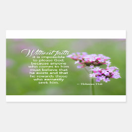 Adesivo Retangular Hebraico 11:6 Ele recompensa aqueles que o procura