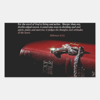 Adesivo Retangular Hebraico 4:12