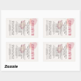 Adesivo Retangular Hebraico e Bênçãos Inglesas para Chanucá