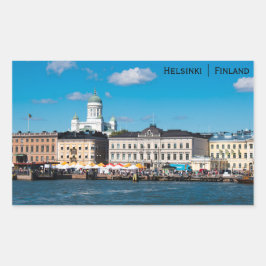 Adesivo Retangular Helsinki City Skyline