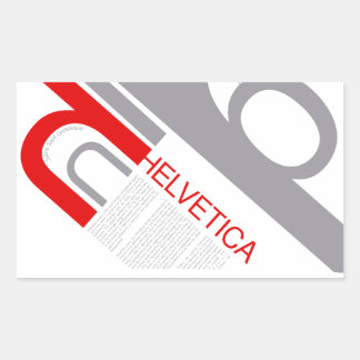Adesivo Retangular Helvetica Typography | Design