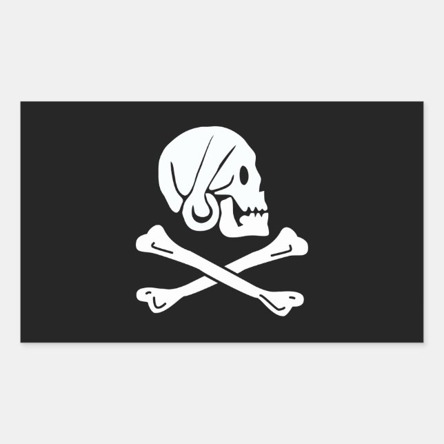 Adesivo Retangular Henry All Flag Pirate Flag (Frente)