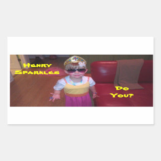 Adesivo Retangular Henry Sparkles