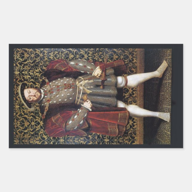 Adesivo Retangular Henry VIII Retrato (Frente)