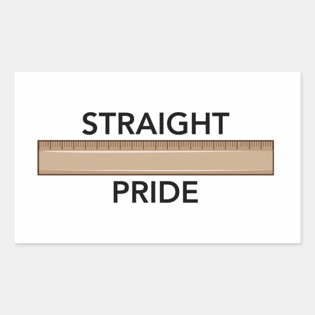 Adesivo Retangular Hetero Pride Sticker (Frente)