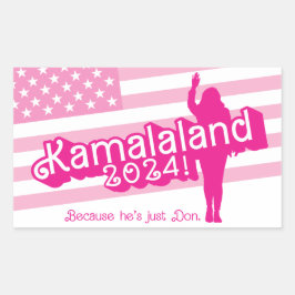 Adesivo Retangular "Hi Kamala" - Retângulo Sticker (slogan A)