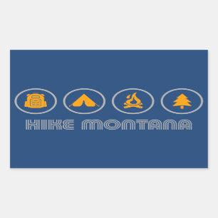 Adesivo Retangular Hike Montana