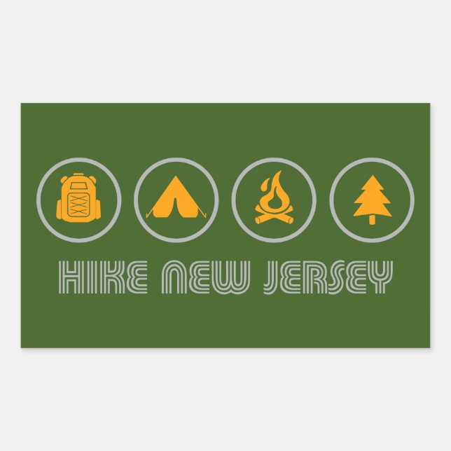 Adesivo Retangular Hike New Jersey (Frente)