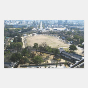 Adesivo Retangular Himeji, Japão (View from atop Castle)