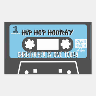 Adesivo Retangular Hip Hop Hooray Notorcasos Mixtape de UM primeiro a
