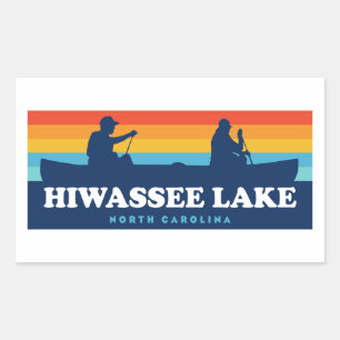 Adesivo Retangular Hiwassee Lake North Carolina Canoe