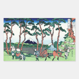 Adesivo Retangular Hodogaya no Tokaido Katsushika Hokusai