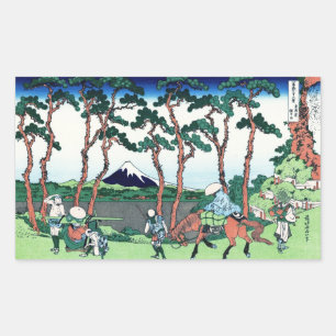 Adesivo Retangular Hodogaya no Tokaido Katsushika Hokusai