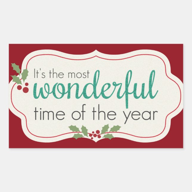 Adesivo Retangular Holiday Wonice (Frente)