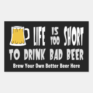 Adesivo Retangular Homebrewing ou fabrica cerveja sua própria