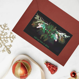 Adesivo Retangular Homem Verde de inverno de Natal
