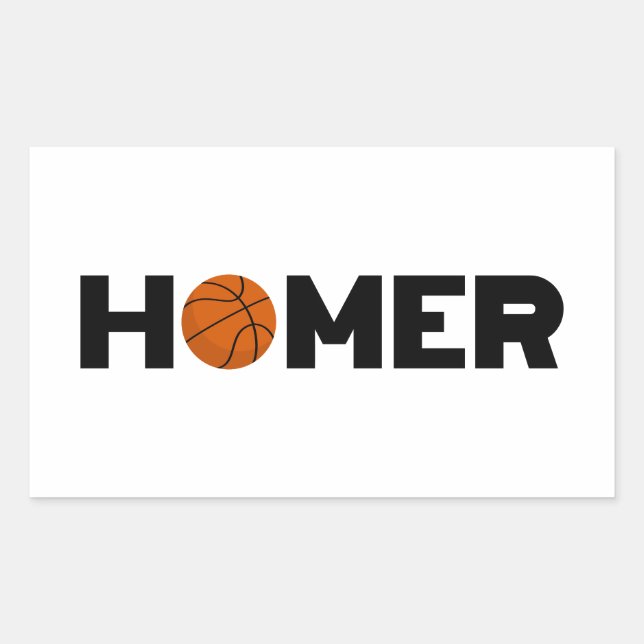 Adesivo Retangular Homer Basball (Frente)