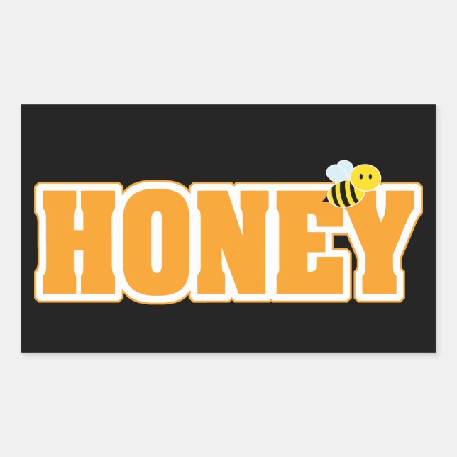 ADESIVO RETANGULAR HONEY BEE (Frente)