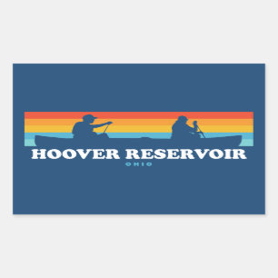 Adesivo Retangular Hoover Reservoir Ohio Canoe