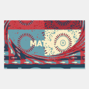 Adesivo Retangular Hope Hakunamatata Adorável Vetor Edgy Inspiraciona