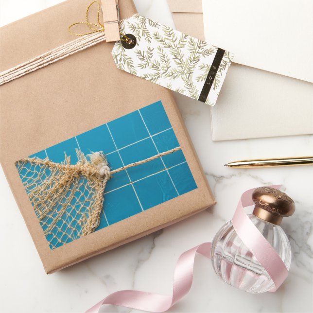 Adesivo Retangular Hora da Piscina de Nadação (Presentear)