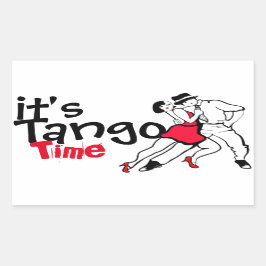Adesivo Retangular Hora de Tango