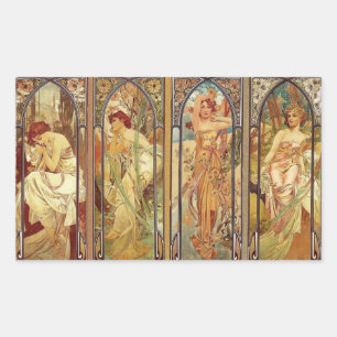 Adesivo Retangular Horas de Nouveau da arte do dia